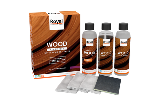 Wood Care Kit voor onbehandeld hout, meubels, parket en vloerdelen